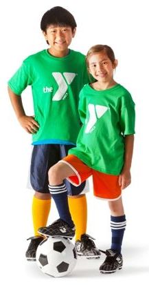 Kids playing soccer at YMCA
